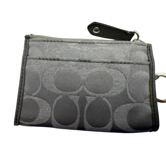 Coach Mini Skinny MADISON Signature ID Case Wallet Key Chain - Silver - Picture 4 of 12